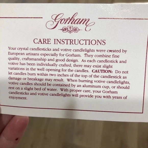 GORHAM‎ CRYSTAL TULIP CANDLESTICKS CANDLE HOLDERS. - Picture 6 of 7